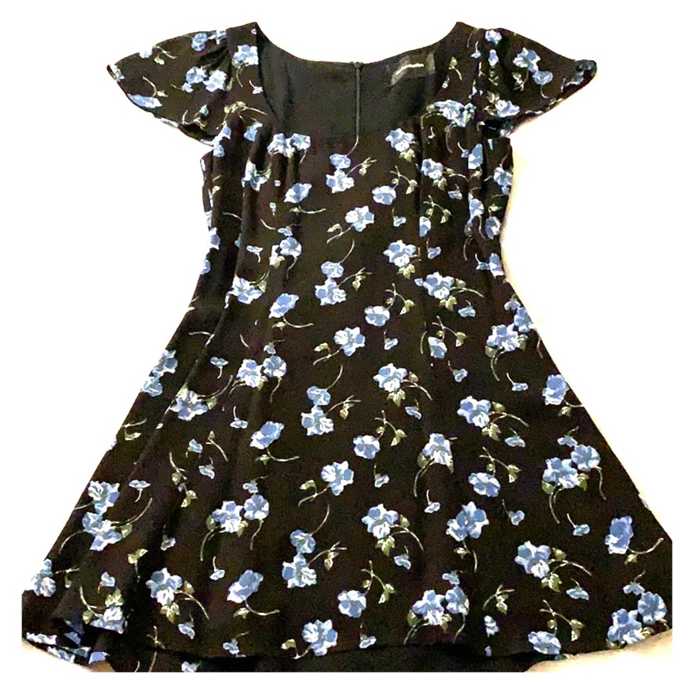 Reformation Linley Mini Dress black floral